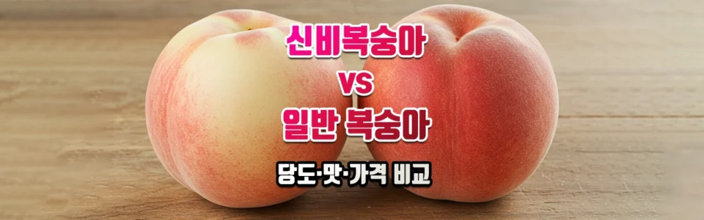 신비복숭아 vs 일반 복숭아